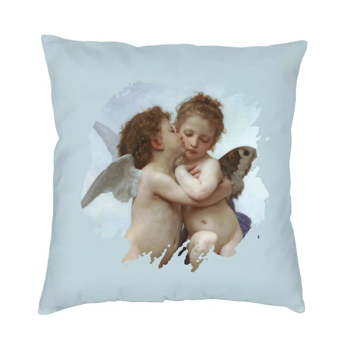 

Cupid And Psyche Children Pillowcase Printed Fabric Cushion Cover Gift Winged Cherubs Angels Throw Pillow Case Cover Seat 18''