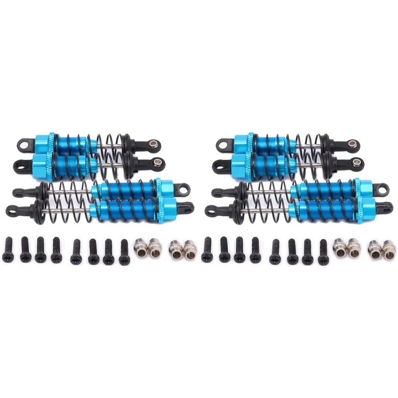 

4X Metal Oil Filled Front&Rear Shock Absorber For 1/12 Wltoys 12428 12423 RC Car Crawler Upgrad Part,Blue