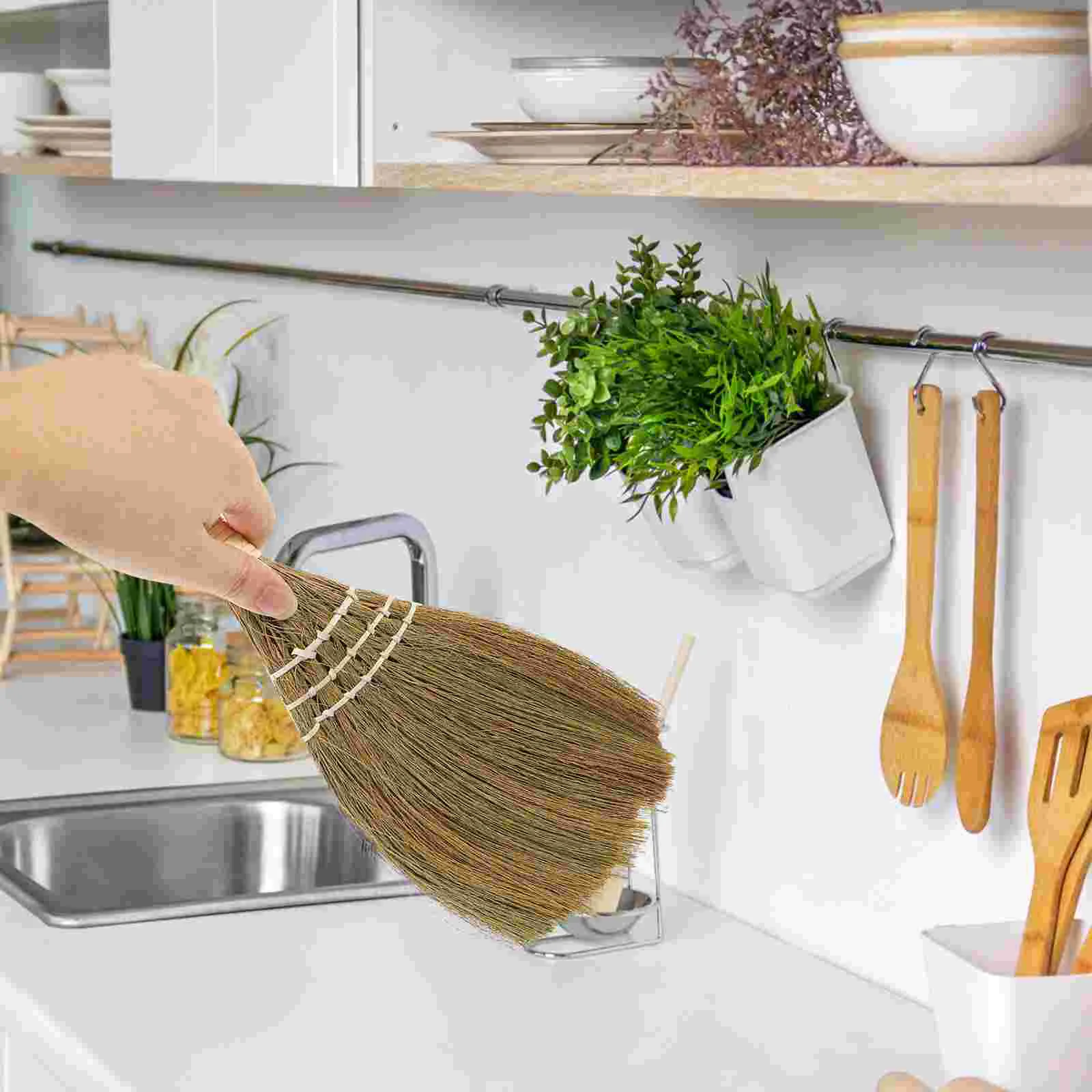

Broom Brooms Household Hand Desktop Whisk Mini Vintage Pretend Thai Grass Indoor Play Corn Home Cleaning Tool Housekeeping