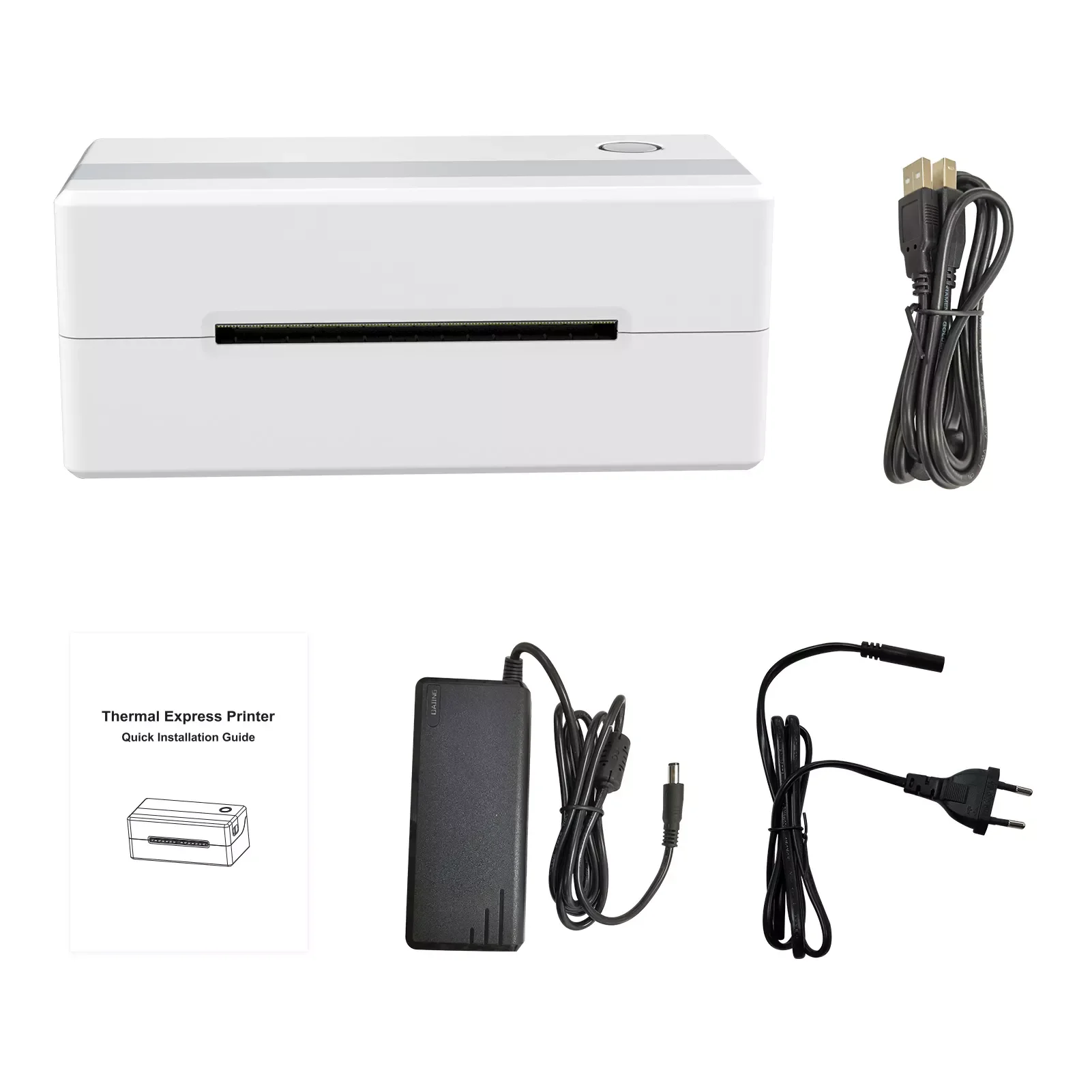 

NEW2023 Adjustable RP421 Shipping Label Printer USB Desktop Thermal Label Printer Commercial Direct Thermal Label Maker 110mm