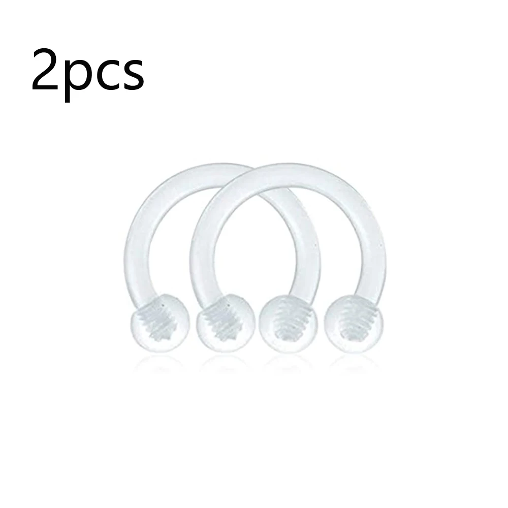 Прозрачные фиксаторы для пирсинга гибкие хрящевая спираль Daith Rook козелка серьги Bioflex пластиковые кольца для носа перегородки губ бровей (art.: 3920bc08d8dc0) - 3920bc08d8dc0