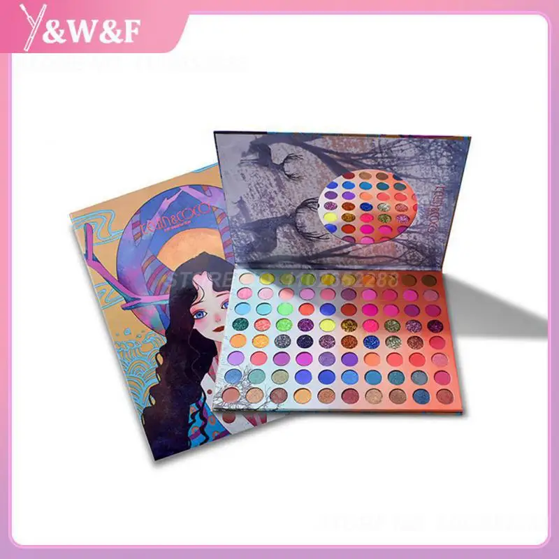 

Палетка теней для век 80 цветов, блестящие мерцающие тени для век, пудра, матовая косметика, косметический продукт, Палетка матовых теней для ...