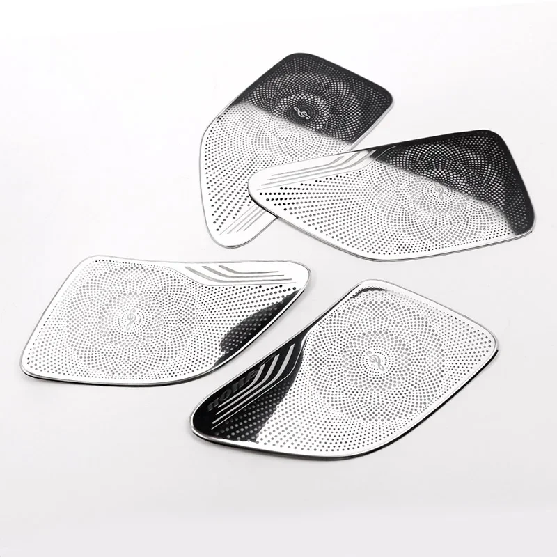 

Для Mercedes Benz S Class W222 2014-2020 нержавеющая сталь серебристый автомобильный динамик дверной чехол накладка наклейка автомобильные аксессуары