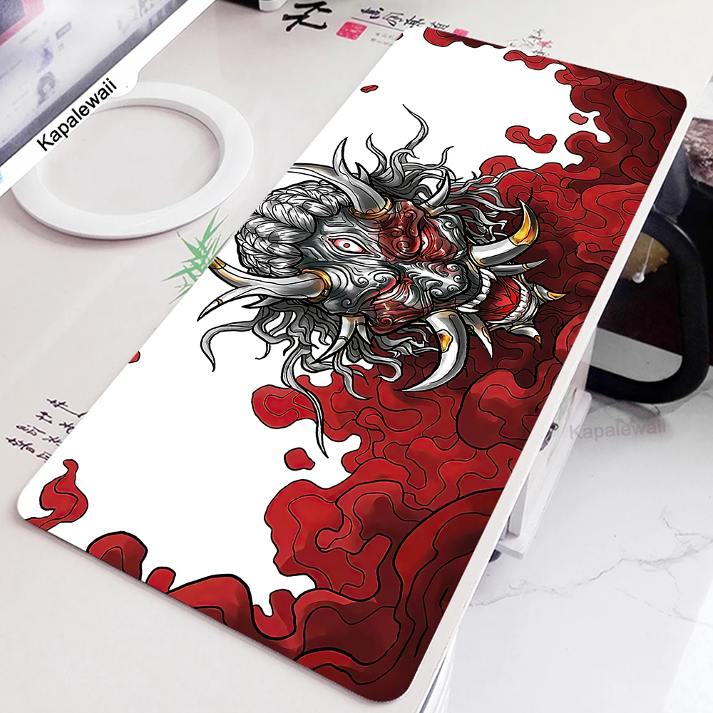 

Japanese Oni Large Mouse Pad Game Mause Mat Gaming Mousepad Table Carpet Gamer Mausepad Keyboard Mat Locking Edge Mouse Mat