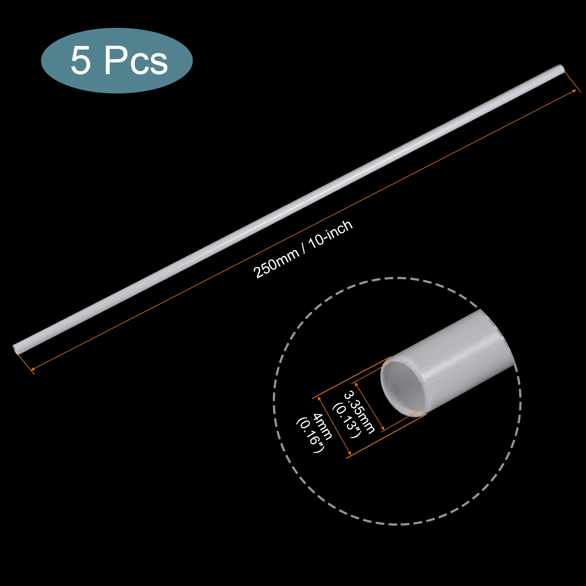 

UXCELL Пластиковые трубы ABS для моделирования 5 шт.