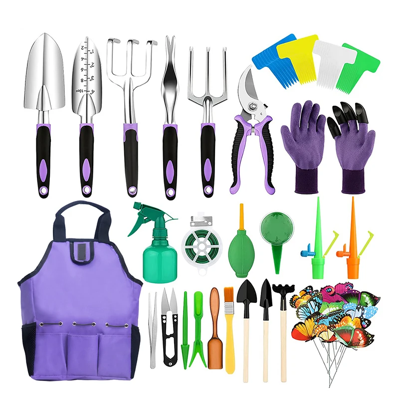 

Hot Selling Good Quality 83PCS Garden Tools Set Planting Tools Set with Rake Shovel Trowel Fork