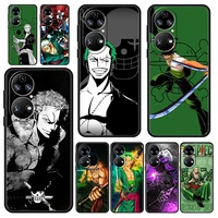 one piece cartoon roronoa phone case for huawei p30 lite p50 pro p20 p40 lite e p smart z 2021 y6 y7 y9 2019 y6p y9s y7a cover