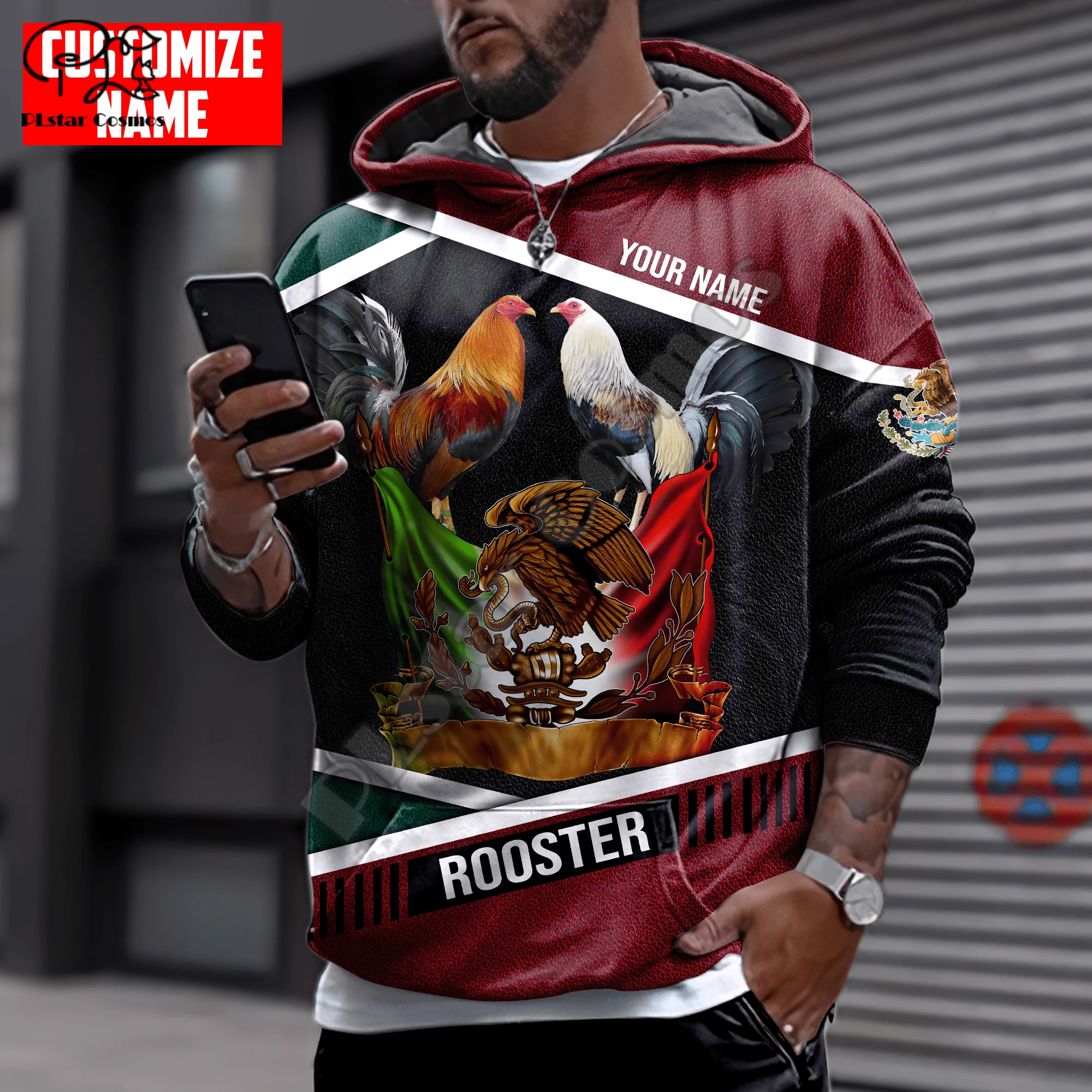 

PLstar Cosmos Beautiful Rooster 3D Printed 2022 New Fashion Hoodies Sweatshirts Zip Hooded For Men/Women Casual Streetwear R19