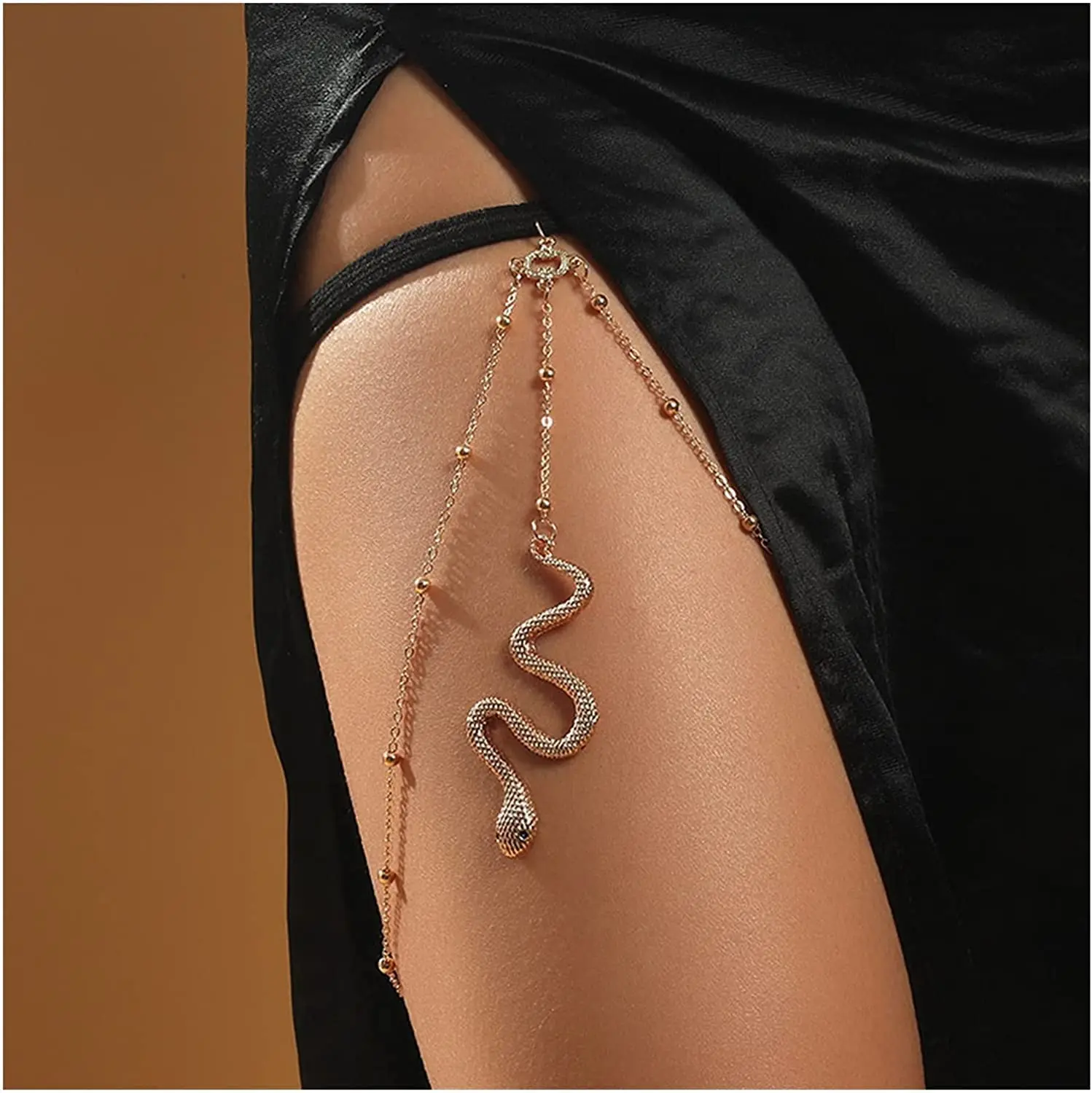 

Snake Leg Chain for Women Thigh Chain for Girls Gold Snake Pendant Boho Body Chain for Beach Summer Holiday,Leg Chain for Women