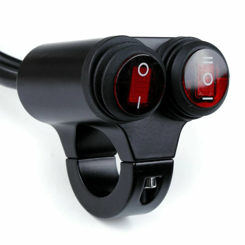 

Motorcycle Aluminum Alloy Switch 7/8" Handlebar Refit Waterproof 2 Control Switches Fog Speaker Light Indicator Switch 12V