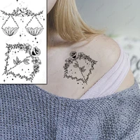 tattoo stickers flowers balance bow and arrow rose body art for women men fake tattoos waterproof temporary makeup