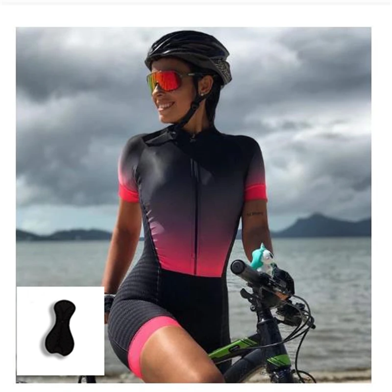 

Cycling Jersey Pro Team Breathable Cycling Clothing Suits, MTB Cycling Clothes Bib Shorts Sets, Women's Bike Triathlon Jumpsuit