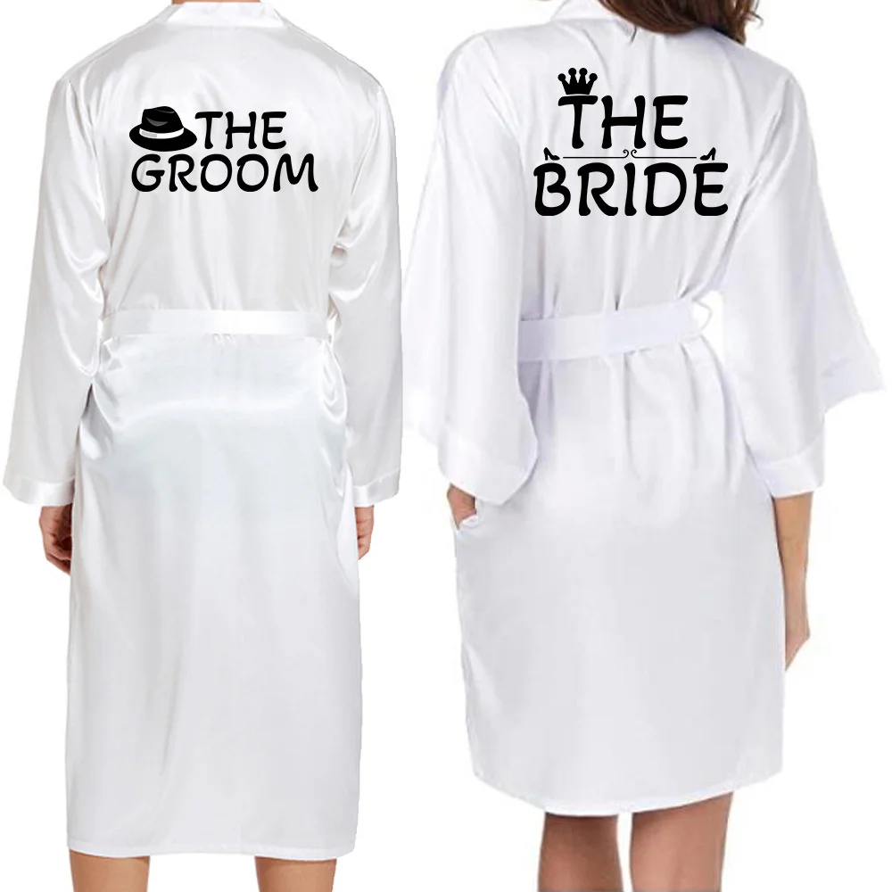 

2 шт. атласные подходящие халаты для пар, женский халат невесты, женский халат, подарок scpsp07