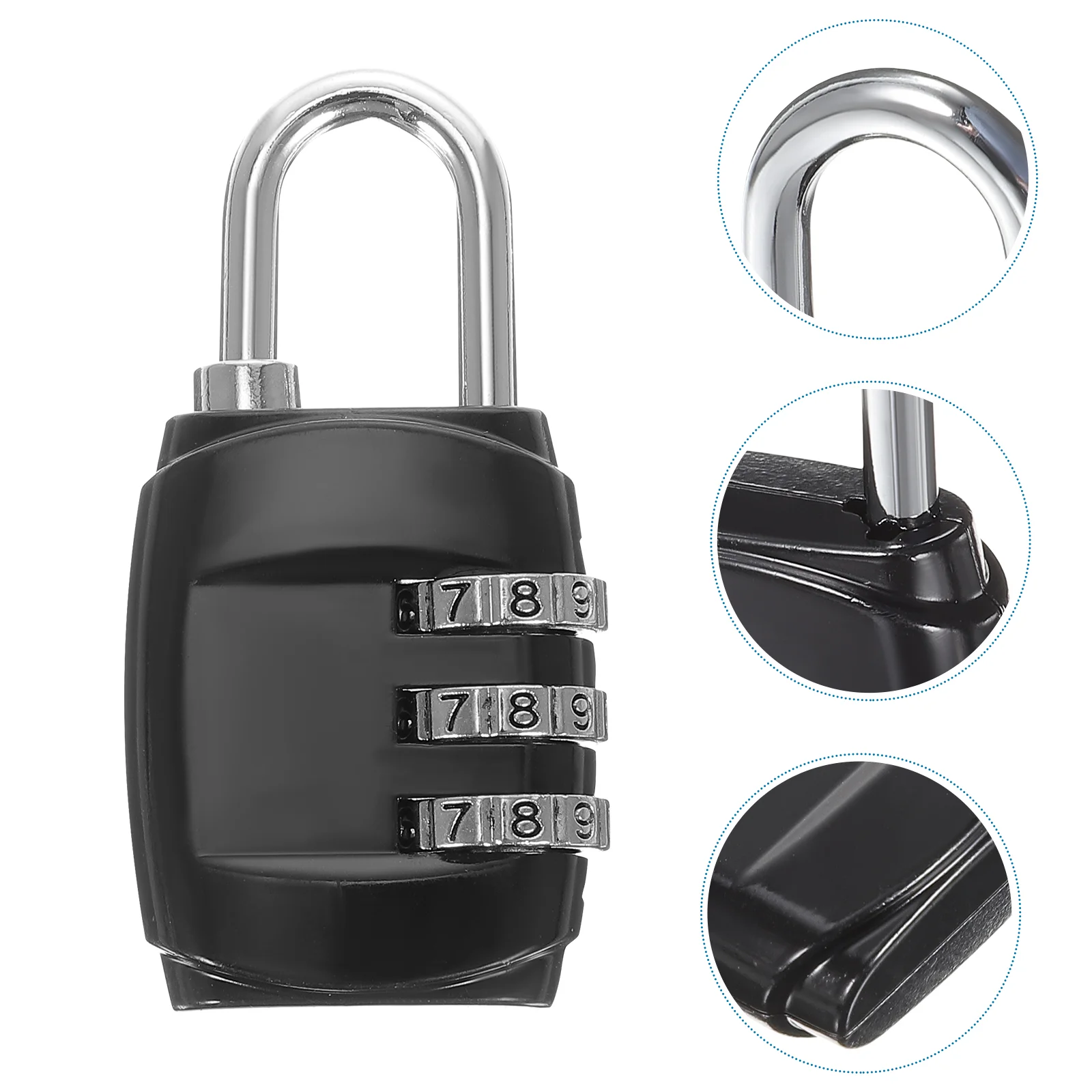 

3 Pcs Password Outdoor Padlock Combo Lock Customs Lock Gym Lock Number Lock Zinc Alloy Digit School Gym Locker Locker Room Lock