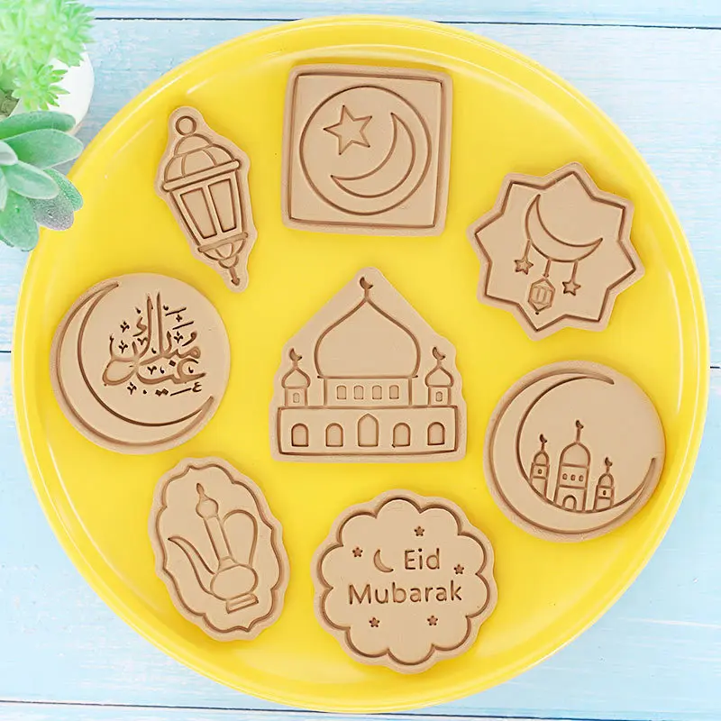 8 шт. форма для печенья Eid Mubarak мусульманская Рамадана мусульманский 3d украшение