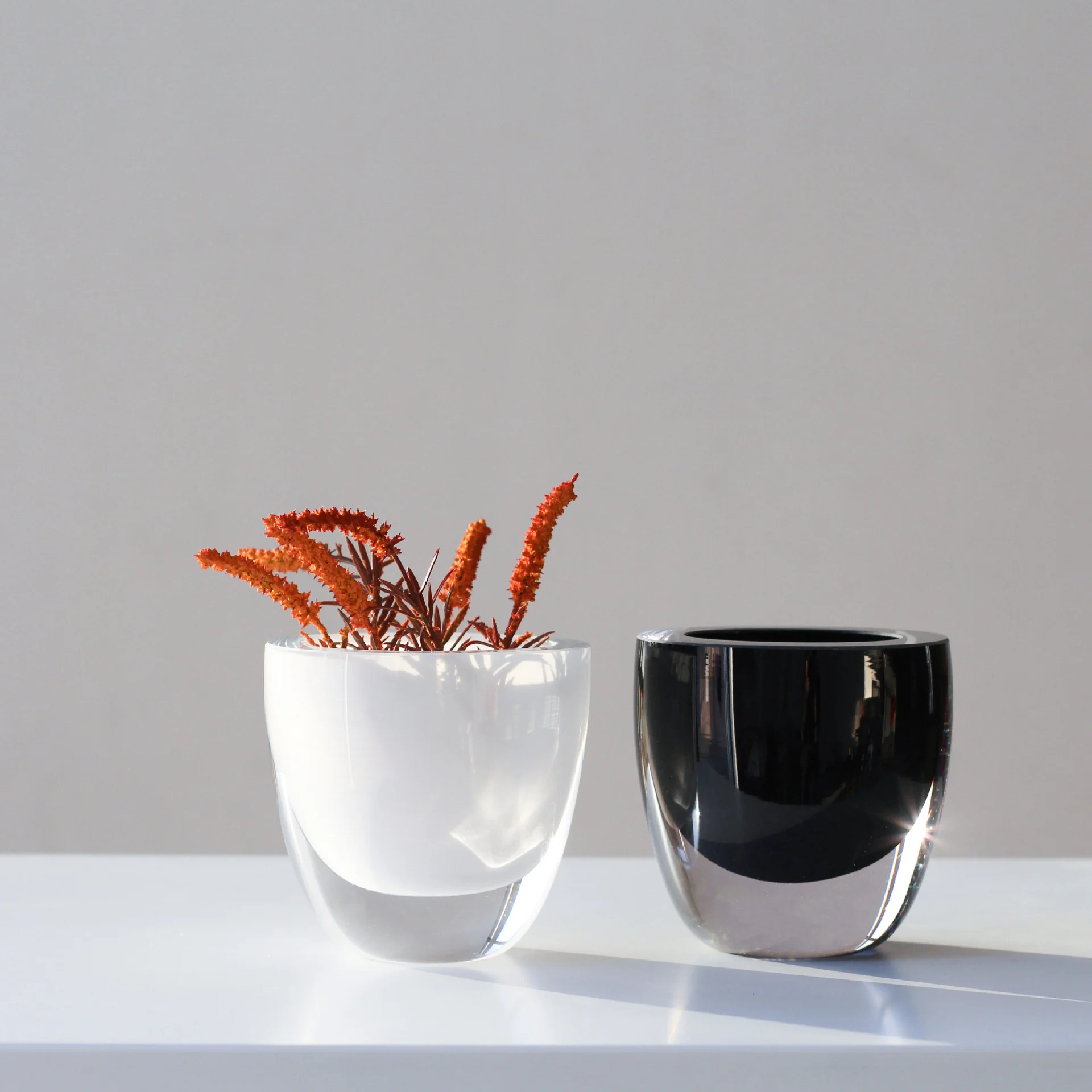 Скандинавский современный выдувной толстый низ маленький рот красочные