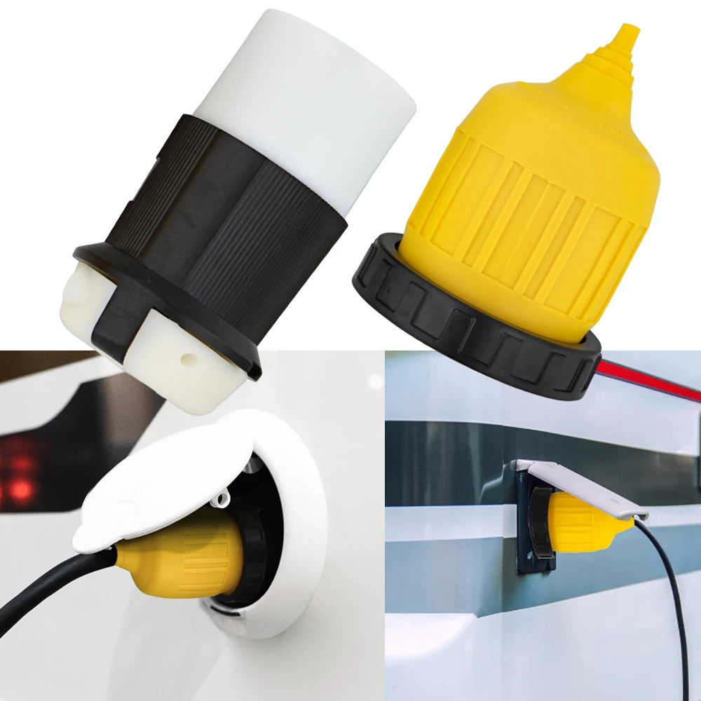 

L5-30R Соединитель с крышкой шнура питания RV 30Amp 125V Поворотный замок Защита заглушки входа для фургона прицеп, дом на колесах RV