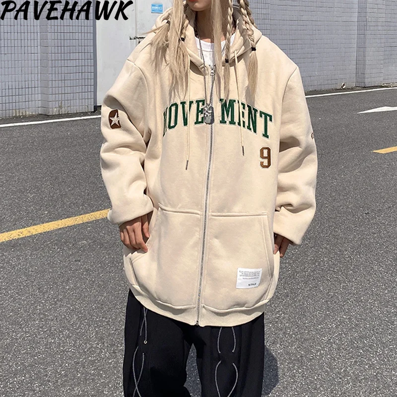 Женское пальто уличная одежда толстовки на молнии с буквенным принтом винтажный