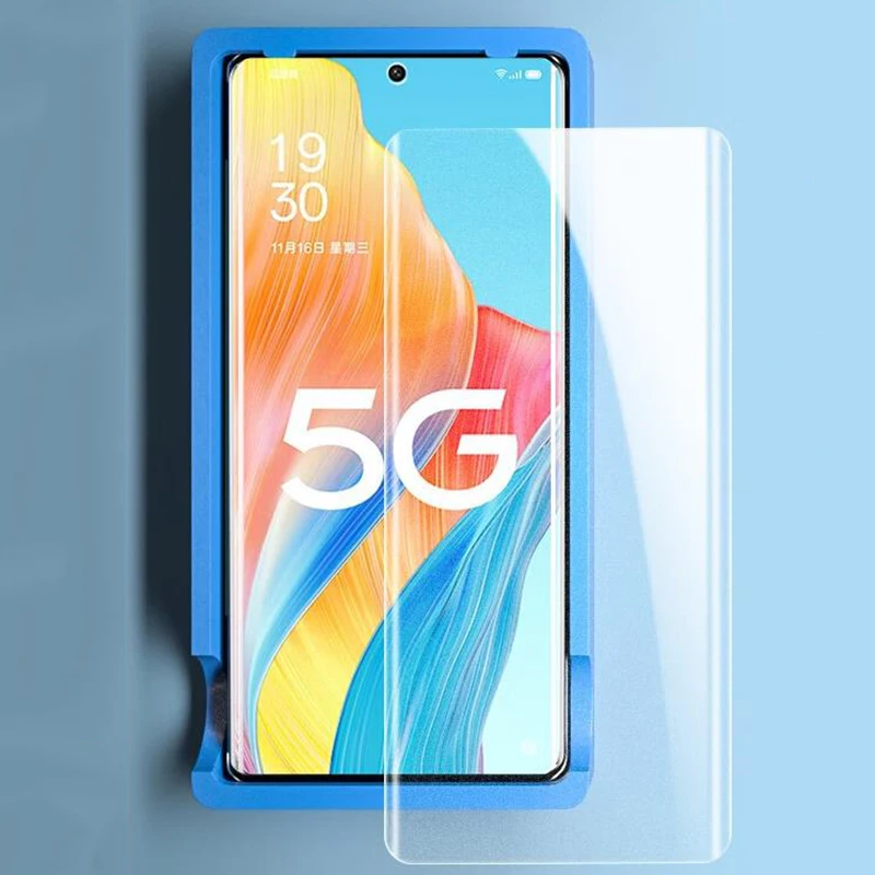 For Oppo A1 Pro UV Liquid HD Anti Blue Matte Frosted Tempered Glass Screen Protector for Oppo A1Pro Full Glue Protective Film