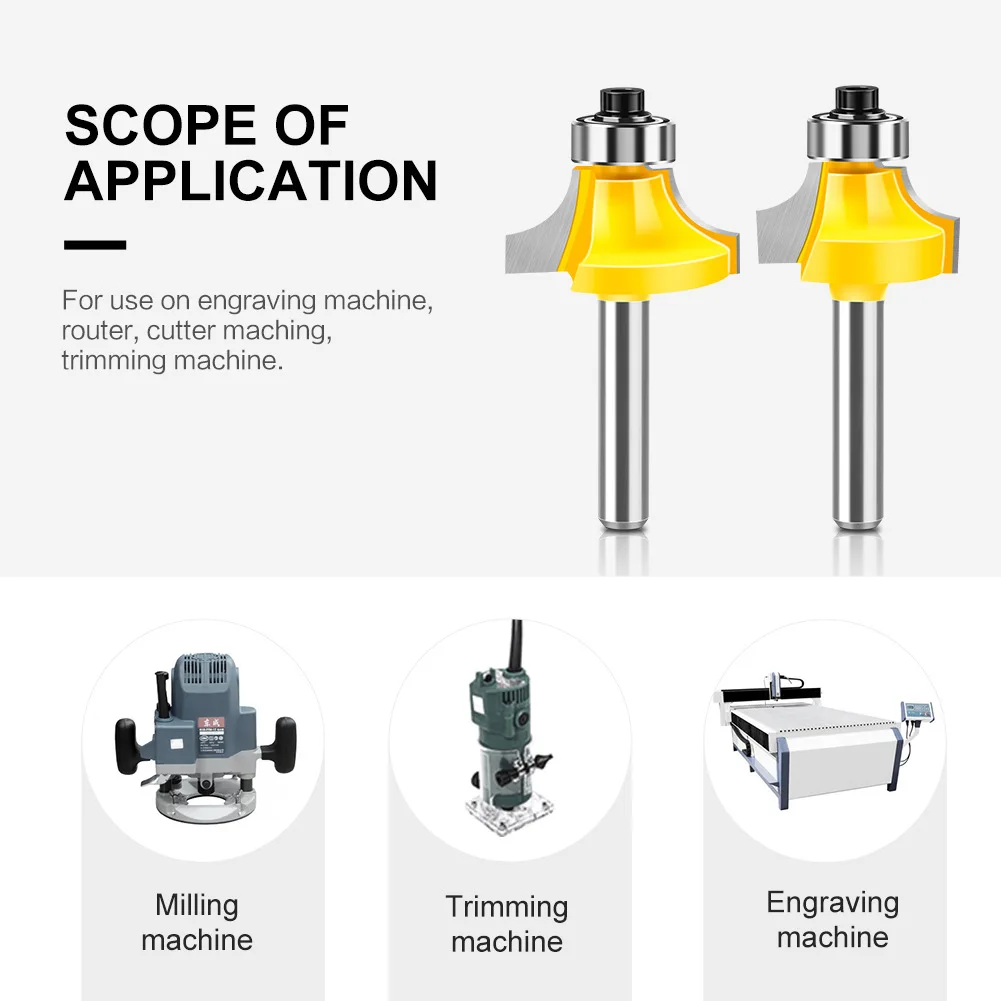 1 шт. 1/4 дюйма 6 мм круглый профессиональный уровень набор фрез с хвостовиком