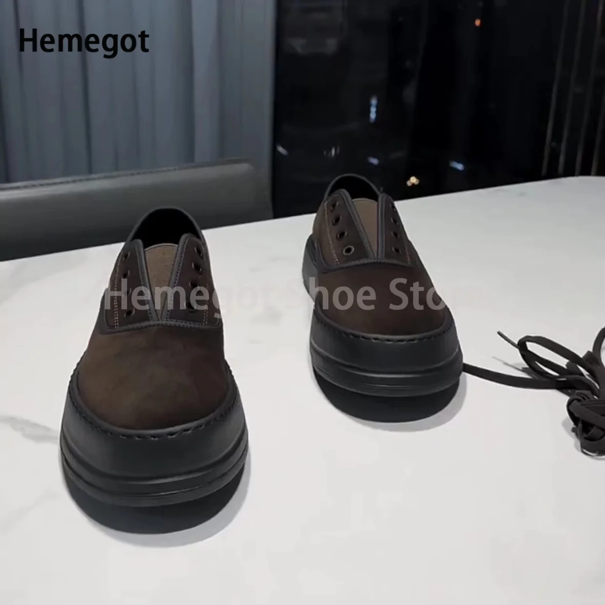 Коричневые/черные кожаные туфли для мужчин повседневная обувь с низким берцем