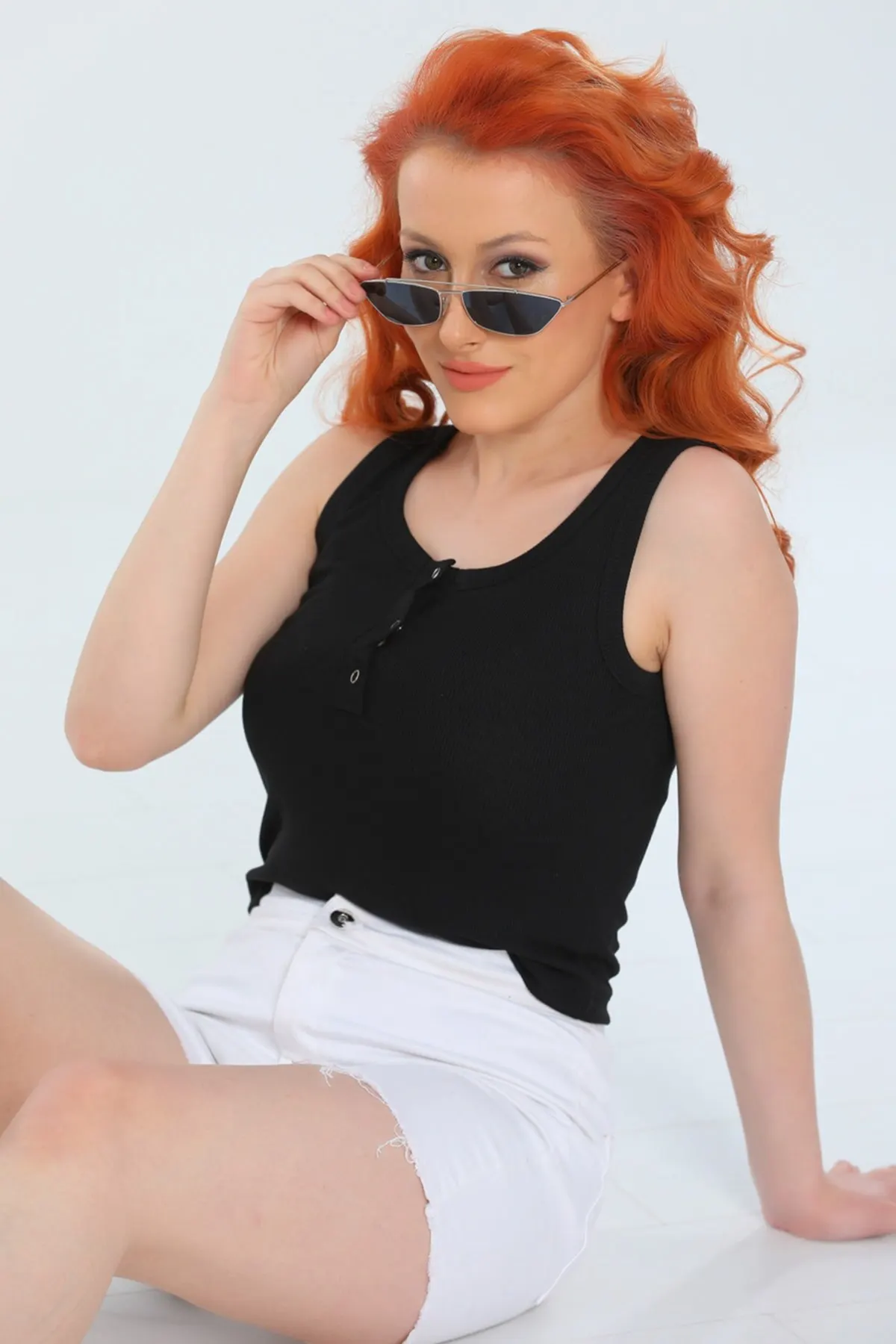 

Women's Summer Crop Top Blouse Black Lycra Zero Sleeve Crop Blouse Casual Tank Top Vest Blouse