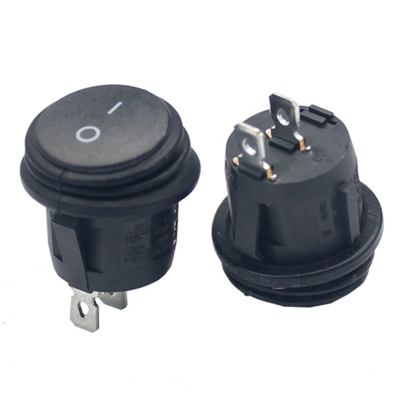 

Car Auto Boat Round On-Off Rocker Toggle Switch, Waterproof Round Rocker Toggle Switch SPST Circuit20mm