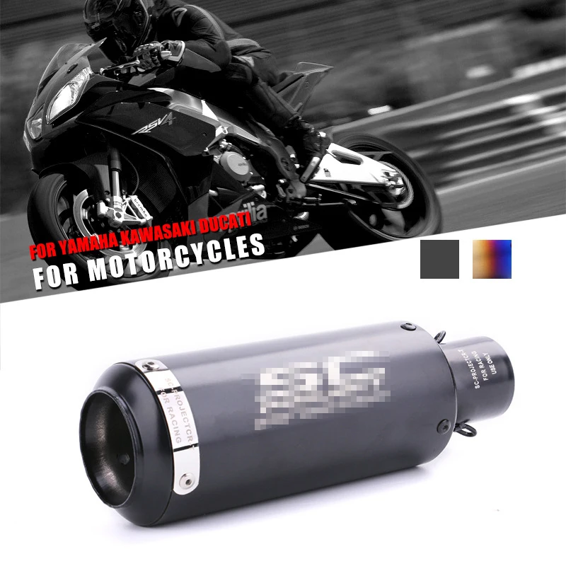 

Universal Motorcycle SC Exhaust Pipe Escape Modified GP Muffler 51mm DB Killer Silencer For Ninja 250 R15 R6 CBR1000RR S1000RR
