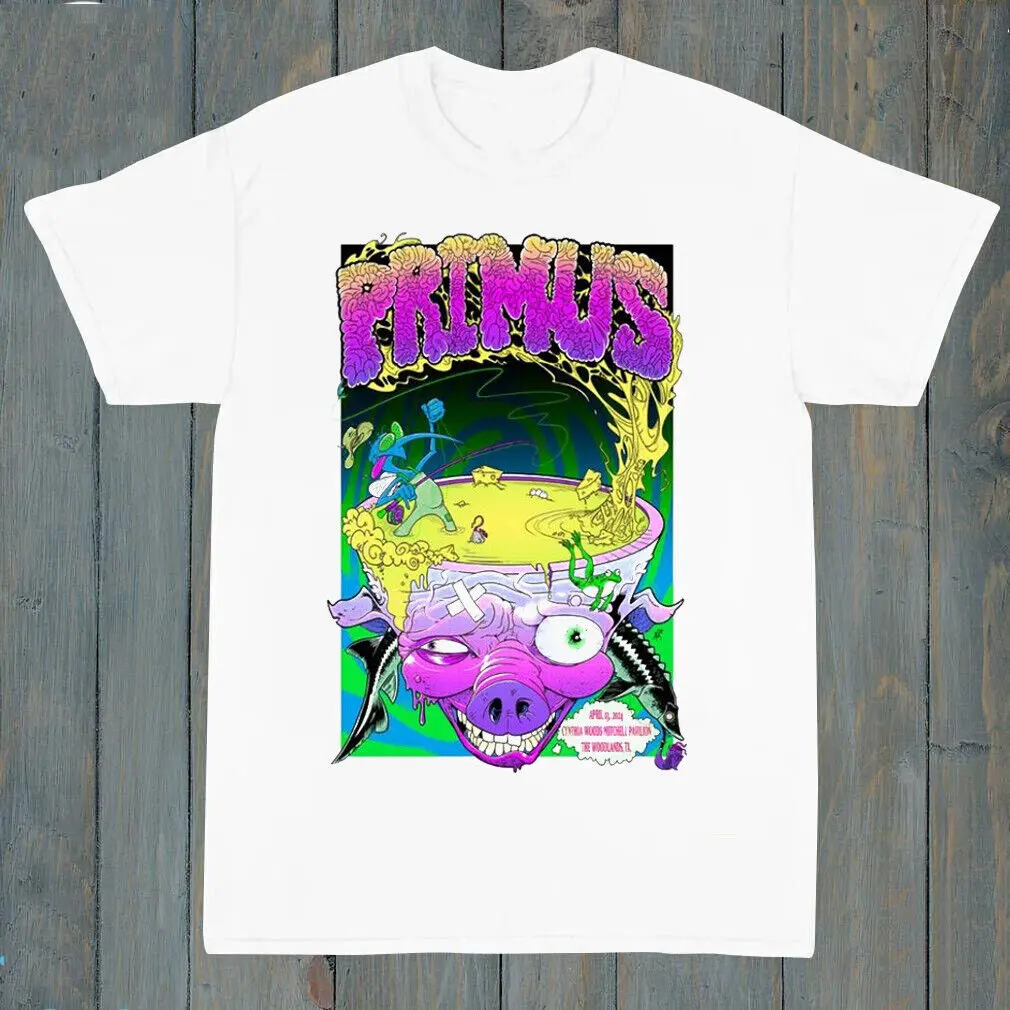 Фото Новая футболка Primus 2024 Tour Band из хлопка, подарок для фаната от S до 5XL №1
