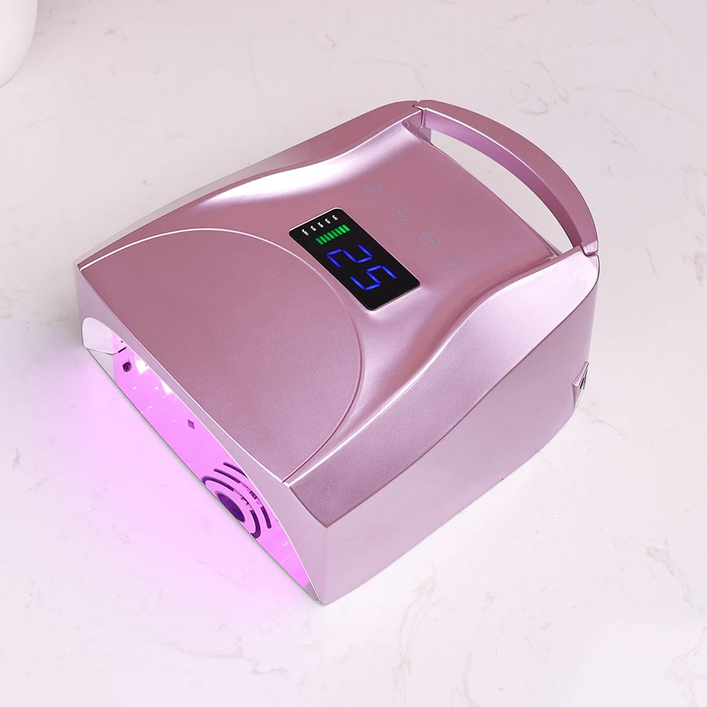 High Power 96W Rechargeable Nail Lamp UV LED Nail Dryer Red Light Beads for Curing Polish Nail Manicure Electric Acetone Protect