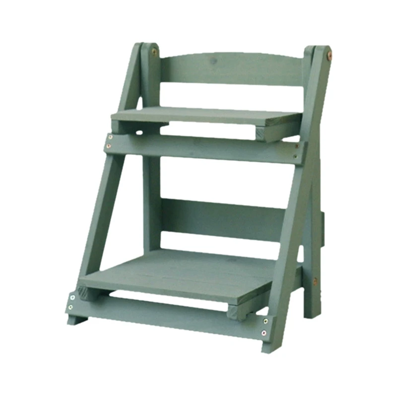 

Wooden Plant Stand 2 Tiers Flower Pot Rack Planter Display Holder Book Rack Indoor Succulents Display Storage Shelf