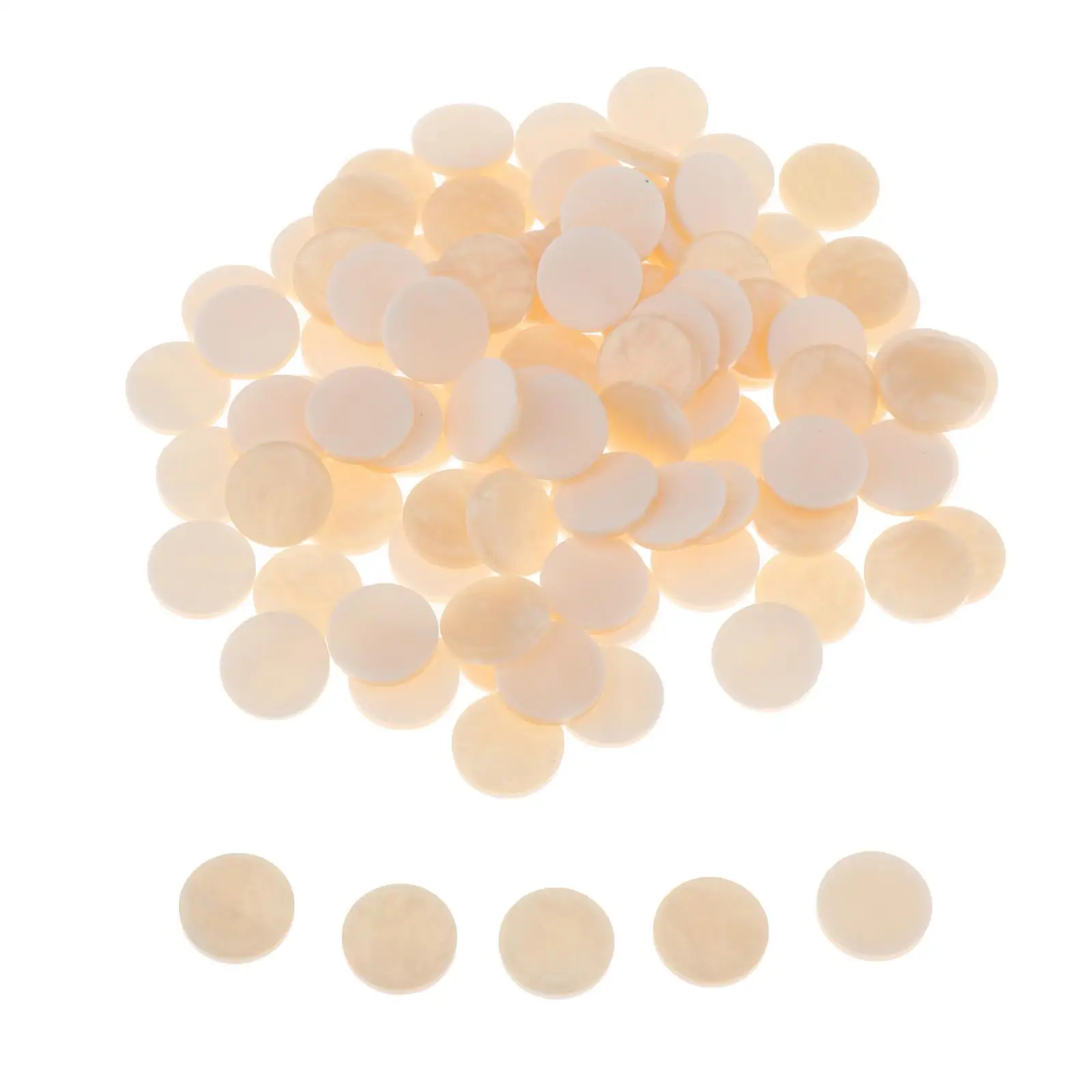

100 pcs 0.5 inch Trumpet Buttons for Trumpet Repairing Replacement Beige