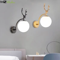 nordic personality antler led wall lamp creative bedroom bedside wall lights corridor aisle background wall decorative fixture