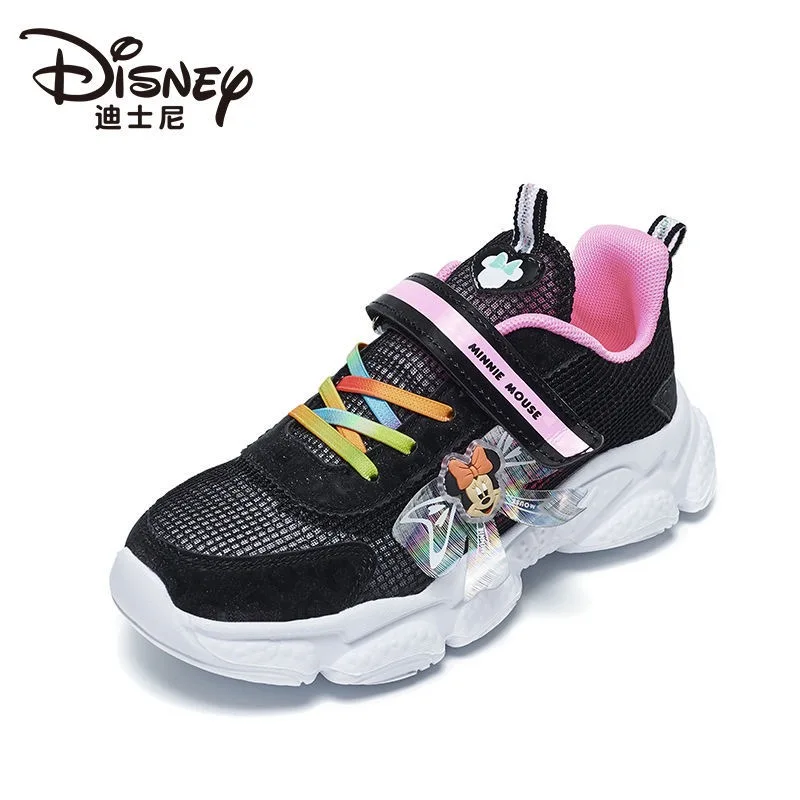 

Disney girls casual shoes spring and autumn new breathable soft bottom mesh princess shoes baby student children's sports shoes