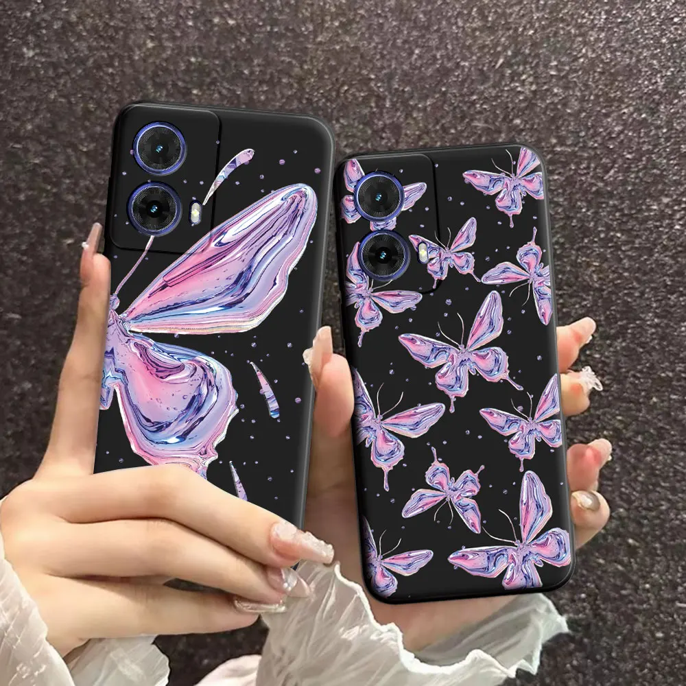 Для Motorola Moto G85 5G чехол Бабочка Мягкий Силиконовый Цветочный для телефона Новая