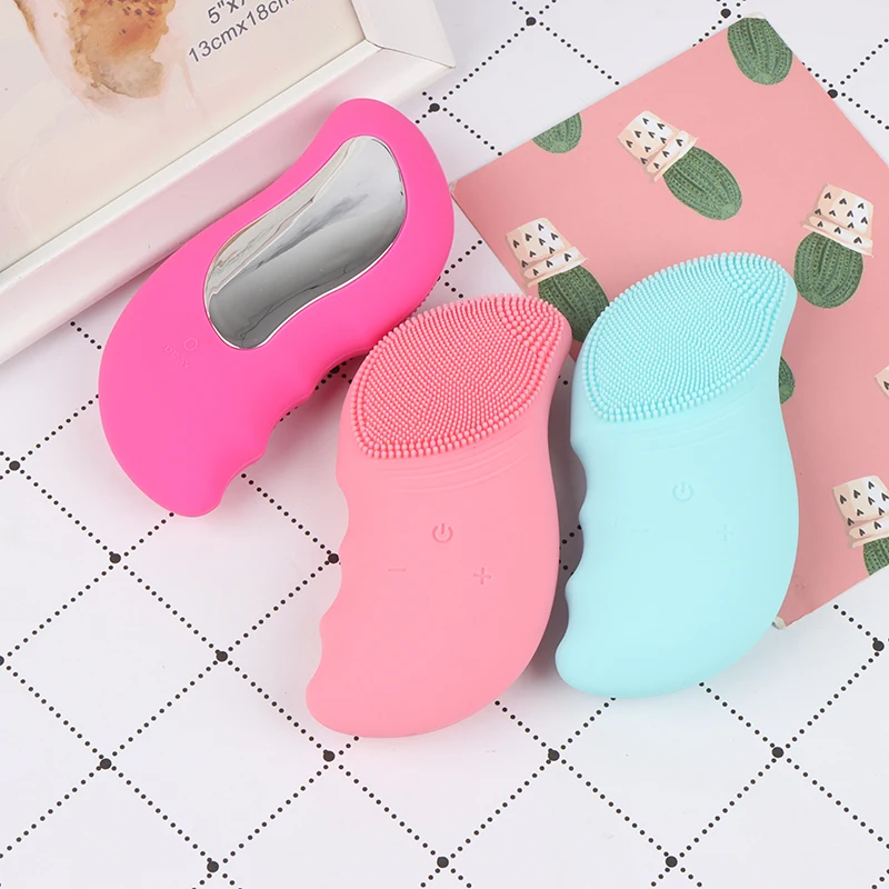 

Effective Electric Silicone Facial Cleansing Brush Face Skin Cleaning Massager Cleaner USB Deep Removal Pores And Blackhead