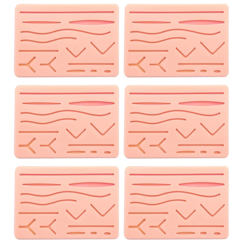

6X Skin Suture Training Kit Pad Suture Training Kit Suture Pad Trauma Accessories for Practice and Training Use