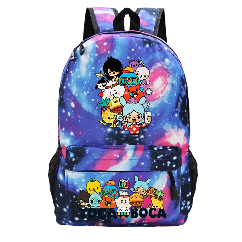 

Toca Life World Game Backpack Boys and Girls Cute Cartoon Animation Schoolbag Toca Boca Children's Gifts Kindergarten Backpack