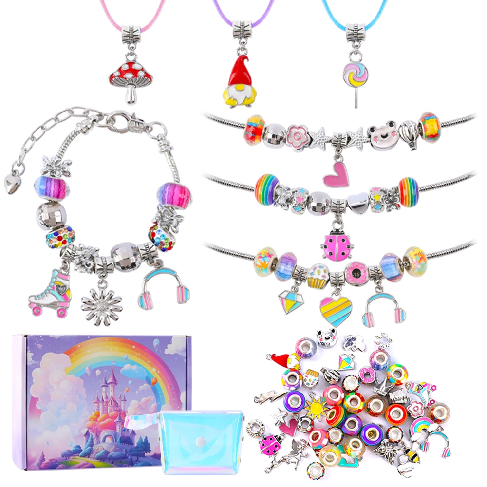 

Makersland Beads kits for Jewelry Making Christmas Gifts Bracelet Beads for Jewelry Making Diy Bracelet Kit for Children Girls