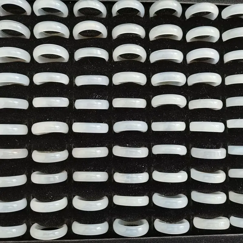 Круглые кольца из натурального агата