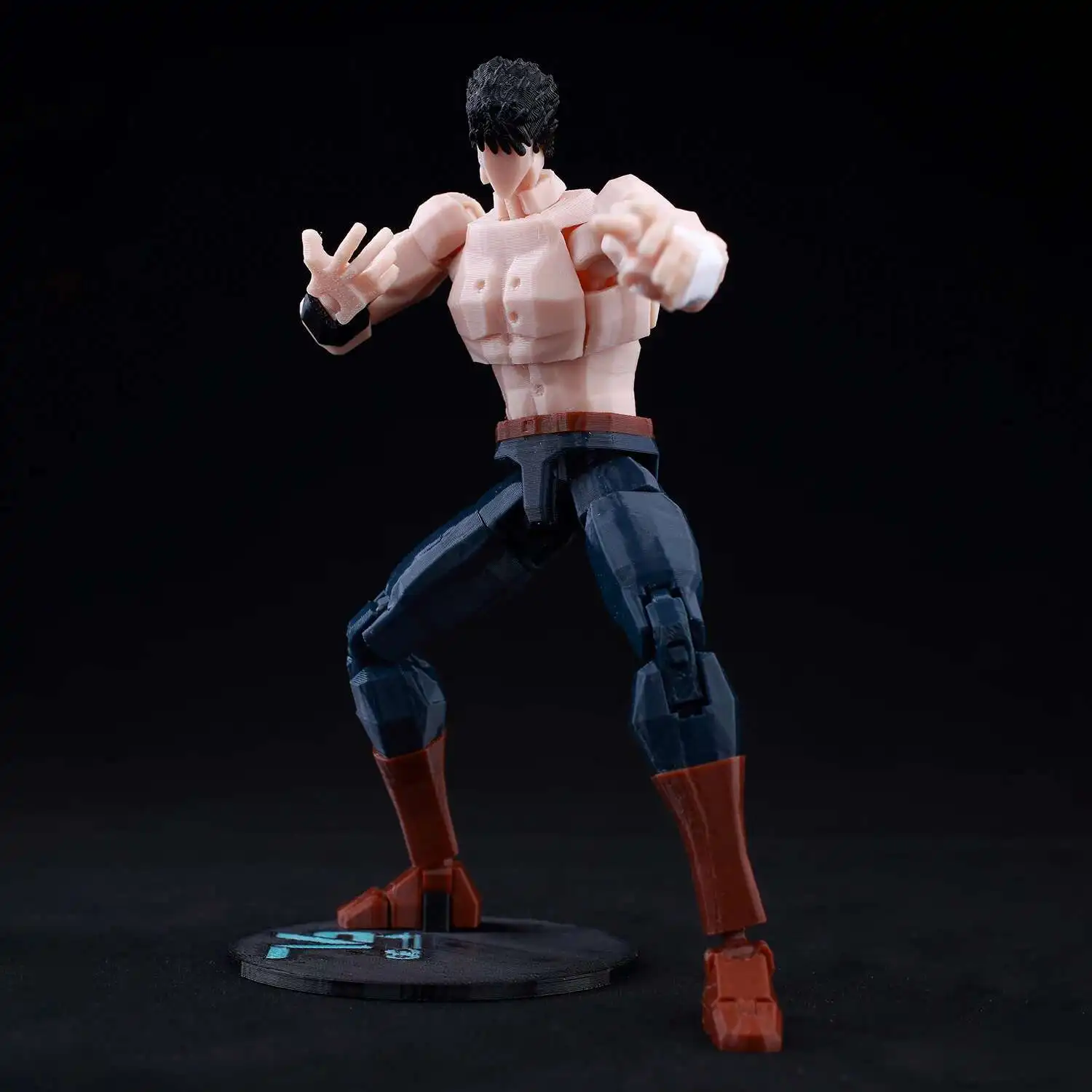 Фото Фигурка Kenshiro без рубашки с принтом 9L3D, многошарнирная позаковая аниме-модель, кулак Северной звезды №5