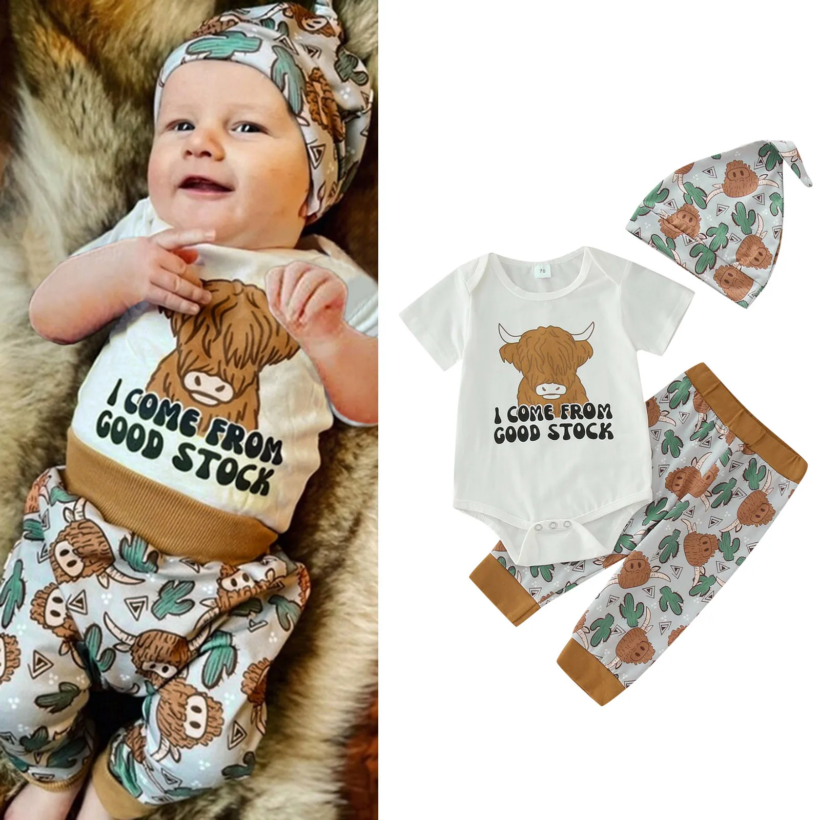 

Комбинезон с короткими рукавами и буквенным принтом для маленьких мальчиков и девочек, боди, брюки с принтами с героями мультфильмов, одежда с шапкой, комплект спортивной одежды для молодежи