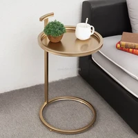nordic ins side table living room luxury coffee table home furniture balcony leisure table full iron bedside small round desk