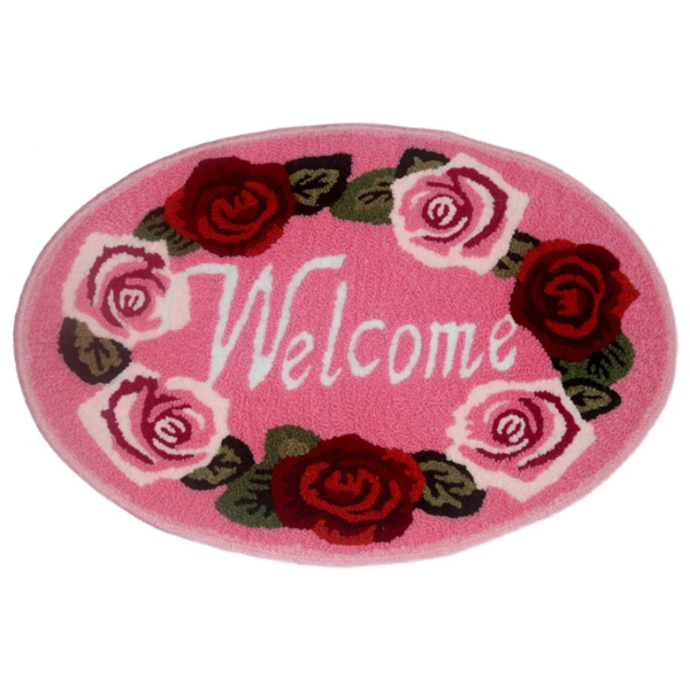 

Latch hook rug kit Embroidery carpet with Pre-Printed Pattern Rose Rug making kits Handcrafts Hooks Tapestry Crafts for adults