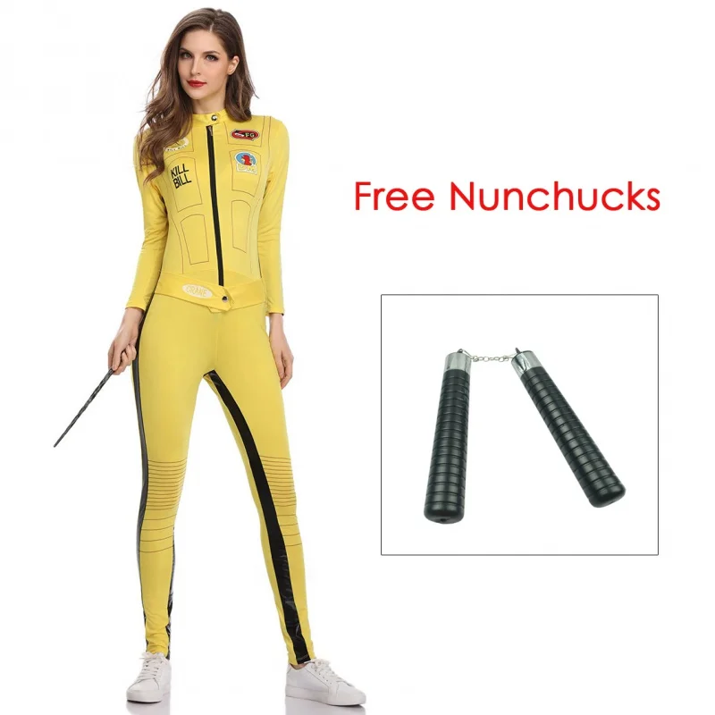 

Ordered Kill The Bride Beatrix Kiddo Costume Kung Fu Jumpsuit for Women's Halloween Carnival Mardi Gras Costume