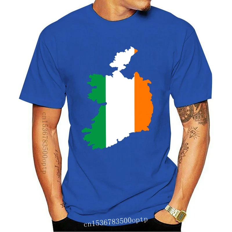 

Модная новая футболка с принтом флага Республики Ирландия, летние хлопковые футболки с короткими рукавами и принтом в виде карт
