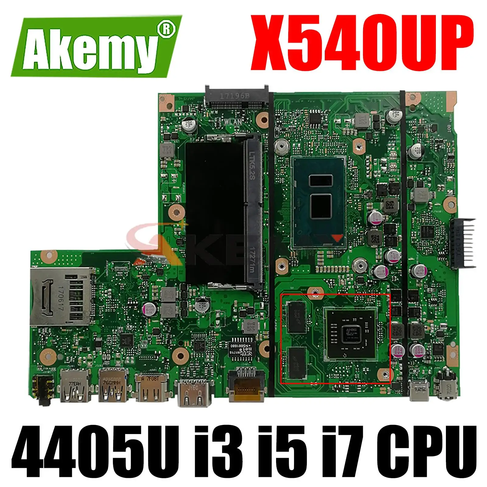 X540UP Mainboard 4G/8G RAM V2G for ASUS F540U X540UPR FL5700U A540U R540U VM520UP Laptop Motherboard 4405U i3 i5 i7 7th 8th CPU