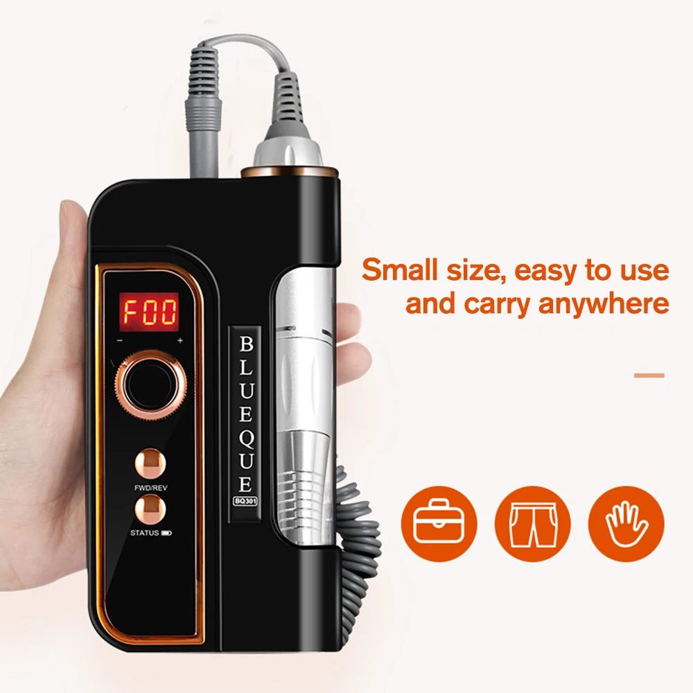 Portable Nail Drill Pen 25000RPM Nail Grinding Polishing Machine Electric Nail Drill Tool Manicure Tools Accessories 100-240V