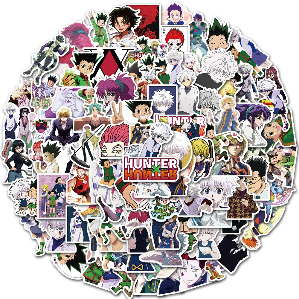 

10/50/100pcs Hunter X Hunter Anime Stickers Laptop Bicycle Guitar Skateboard Sticker Kid DIY Graffiti Waterproof Toy Stickers