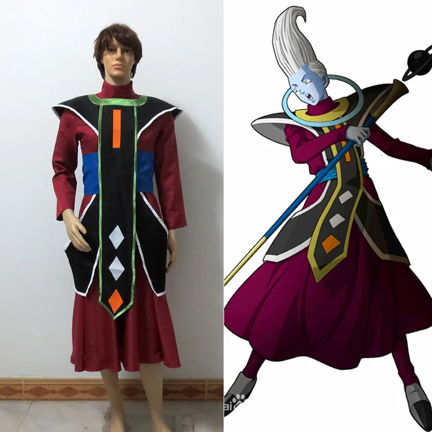 Whis Cosplay Uisu Costume Halloween Uniform Full Set Customized Any Size